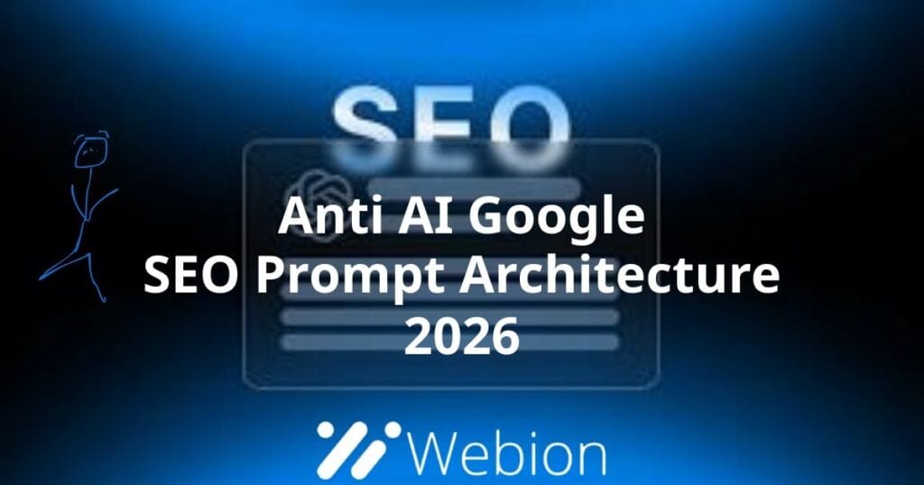 Anti AI Google SEO Prompt Architecture για άρθρα το 2026