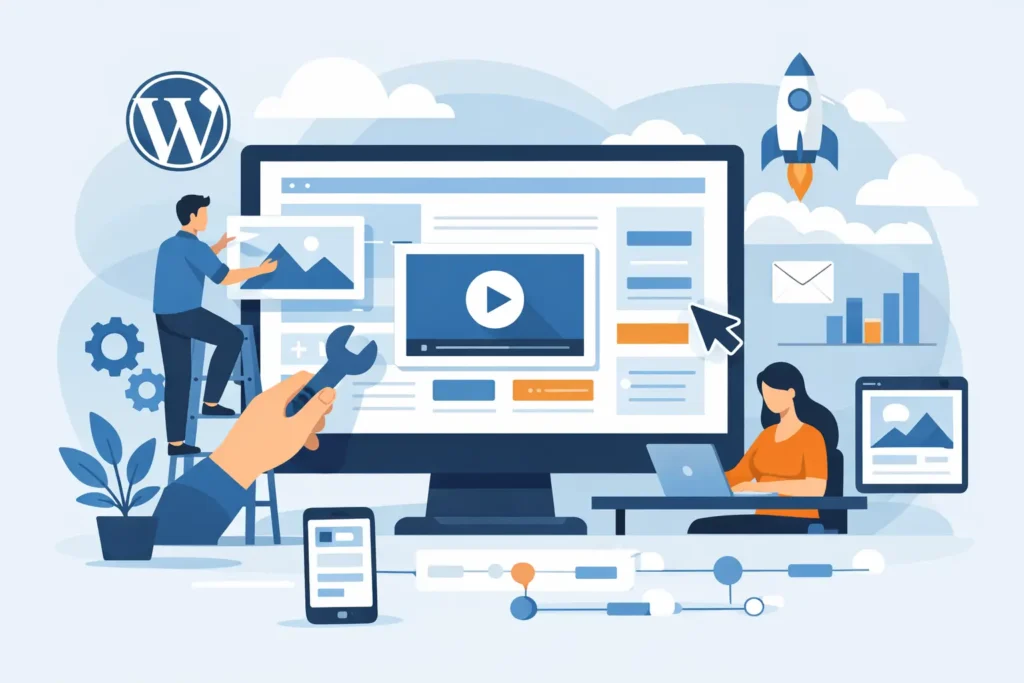 Κατασκευή landing page WordPress για υπηρεσίες