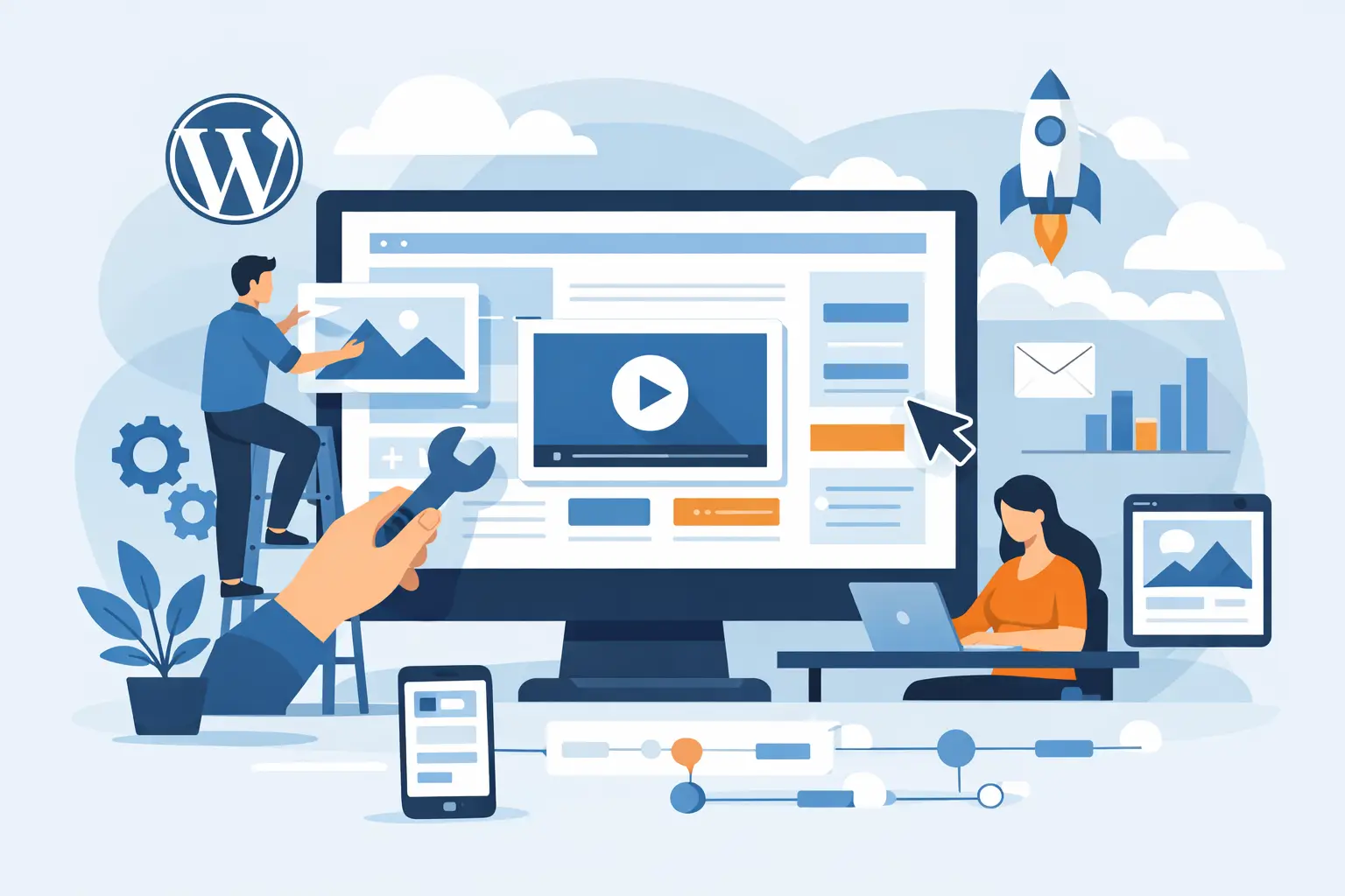 Κατασκευή landing page WordPress για υπηρεσίες