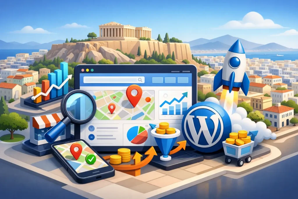 SEO για local υπηρεσίες στην Αθήνα με WordPress